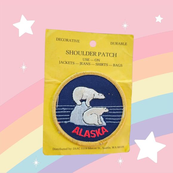 Vtg Alaska Polar bears patch - Picture 1 of 2